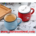 Bright Color Non-Stick Enamel Milk Cup Gift Mug